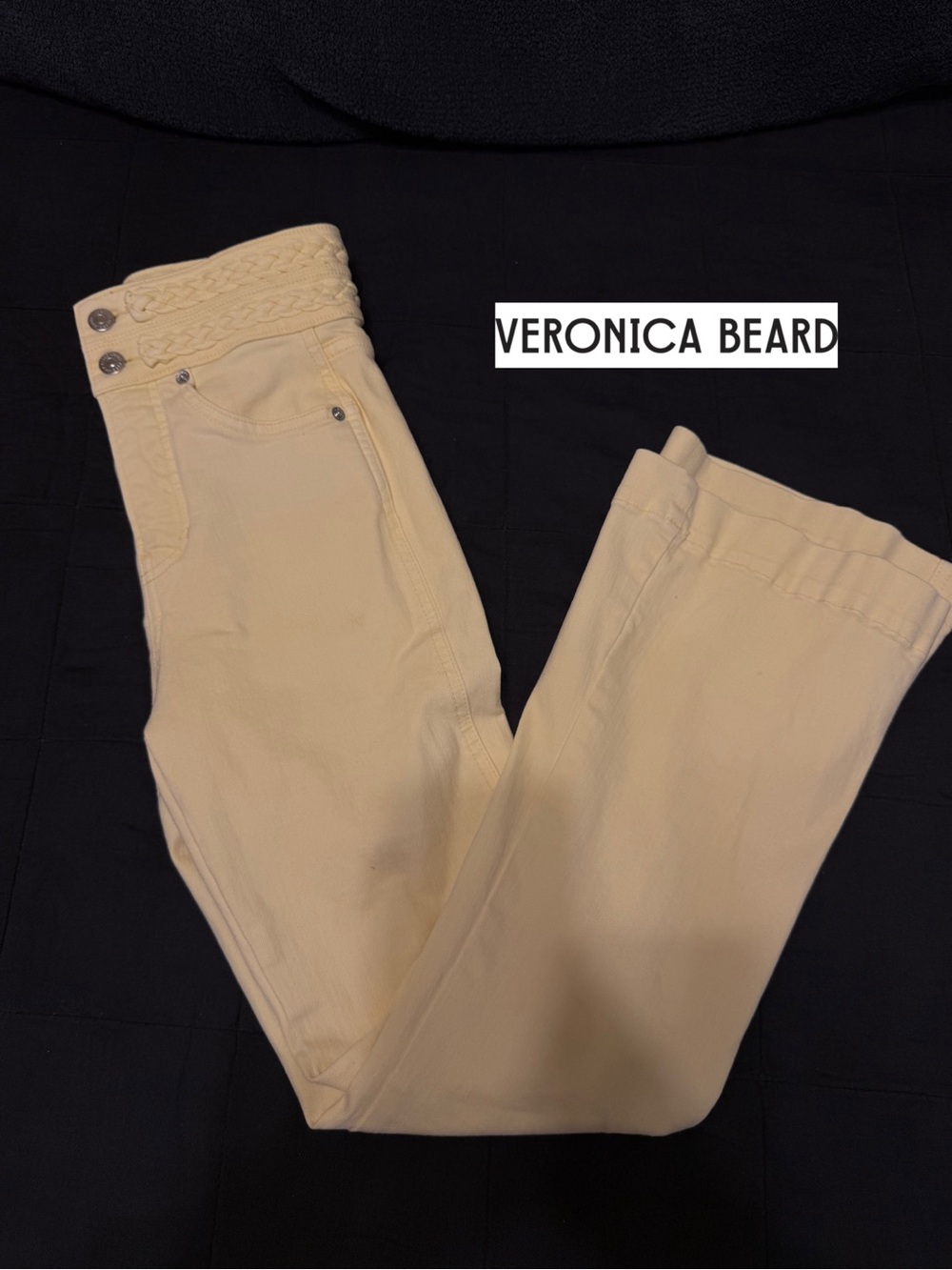 Veronica Beard Carson High-Rise Braided Waist Jeans